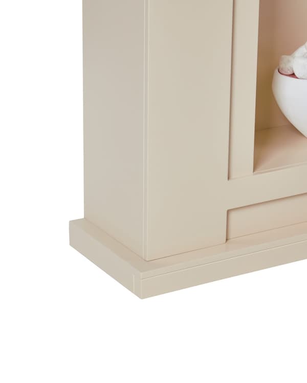 Sähkötakka beige MDF-levy 90 x 21 x 80 cm LED-liekkiefektillä termostaatilla koristekivillä moderni tyyli
