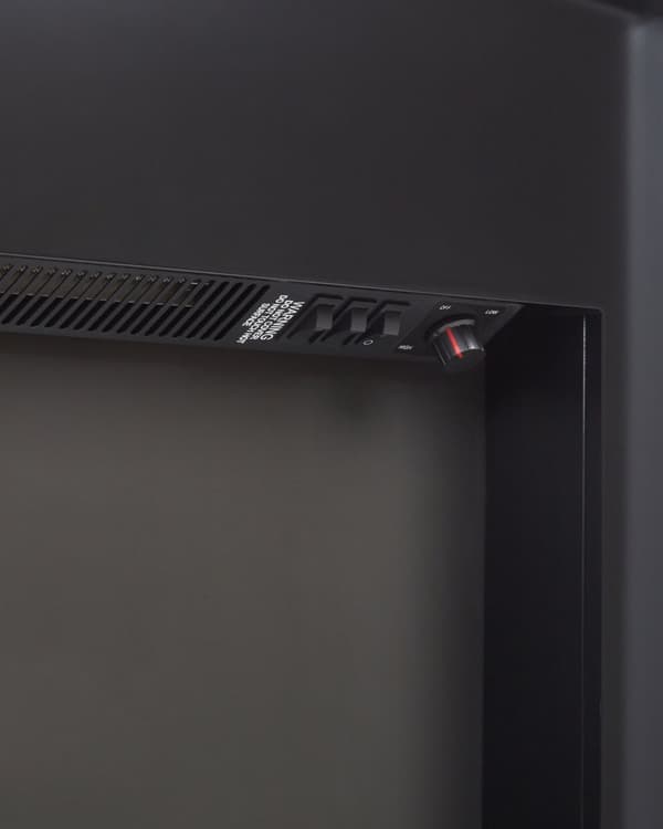 Sähkötakka valkoinen MDF-levy 82 x 25 x 84 cm LED-liekkiefektillä termostaatilla koristekivillä moderni tyyli