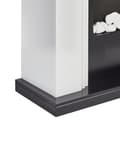 Pikkukuva 10 / 10: Sähkötakka valkoinen MDF-levy 82 x 25 x 84 cm LED-liekkiefektillä termostaatilla koristekivillä moderni tyyli