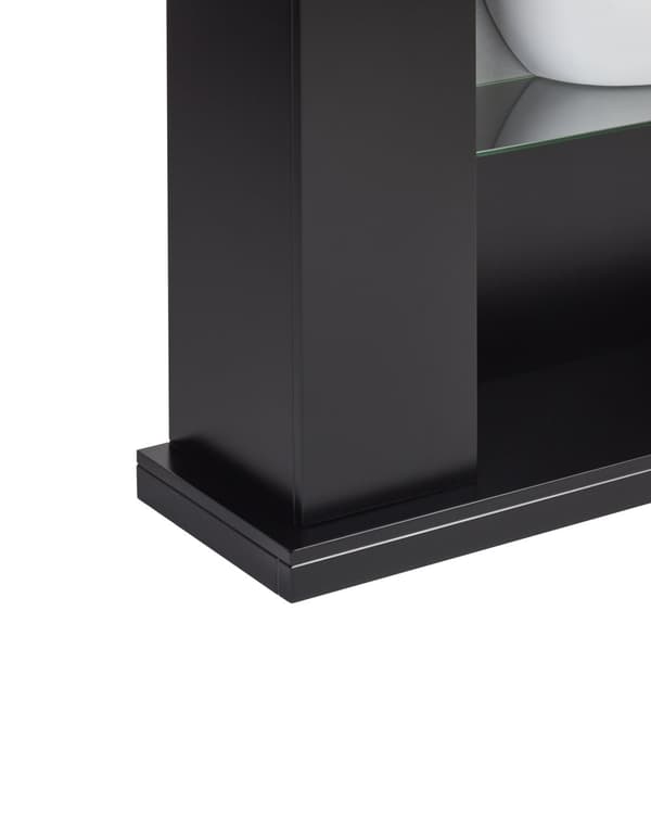 El Pejs Sort MDF 86 x 90 cm Fritstående Kamin med Varme Elektrisk Brændeovn LED