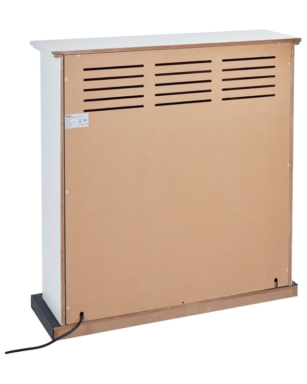 El Pejs Hvid MDF 82 x 84 cm Fritstående Kamin med Varme Elektrisk Brændeovn LED