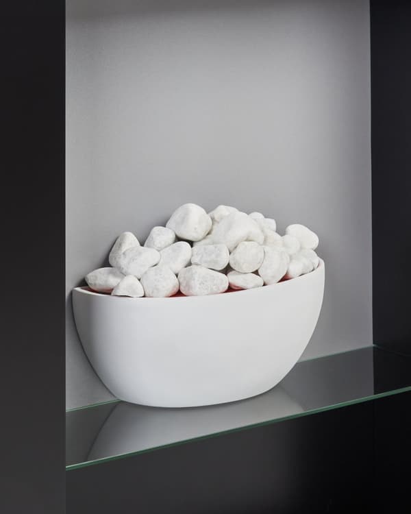 Elektrisk peis Svart Peishylle i MDF LED-genererte flammer Dekorativ småstein Justerbar termostat Moderne design