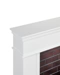 Miniatyrbilde 8 av 11: Elektrisk peis Hvit MDF LED-flammeeffekt Termostat Vifte Fjernkontroll Klassisk stil