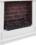 Miniatyrbilde 9 av 11: Elektrisk peis Hvit MDF LED-flammeeffekt Termostat Vifte Fjernkontroll Klassisk stil