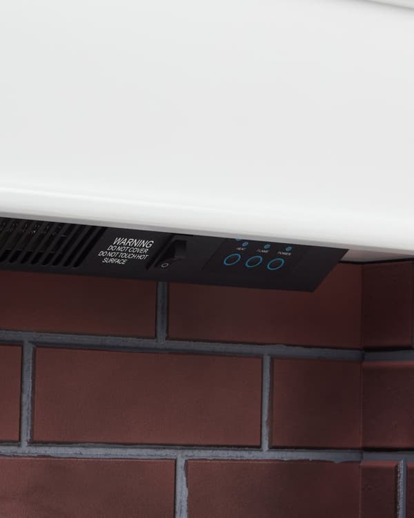 Elektrisk peis Hvit MDF LED-flammeeffekt Termostat Vifte Fjernkontroll Klassisk stil