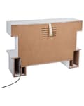 Miniatyrbilde 6 av 11: Elektrisk Peisvarmer Hvit MDF LED-flammer med Termostat Fjernkontroll Moderne