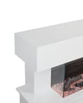 Miniatyrbilde 8 av 11: Elektrisk Peisvarmer Hvit MDF LED-flammer med Termostat Fjernkontroll Moderne