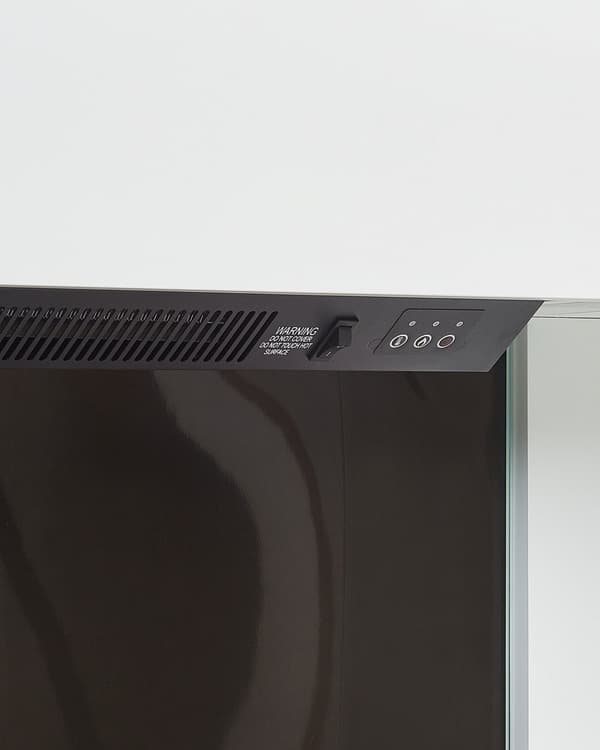Elektrisk Peisvarmer Hvit MDF LED-flammer med Termostat Fjernkontroll Moderne