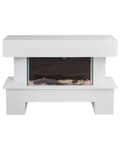 Miniatyrbilde 1 av 11: Elektrisk Peisvarmer Hvit MDF LED-flammer med Termostat Fjernkontroll Moderne