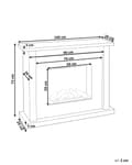 Miniatyrbilde 3 av 11: Elektrisk Peisvarmer Hvit Mantel MDF LED-flammer med Termostat Moderne