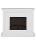 Miniatyrbilde 1 av 11: Elektrisk Peisvarmer Hvit Mantel MDF LED-flammer med Termostat Moderne