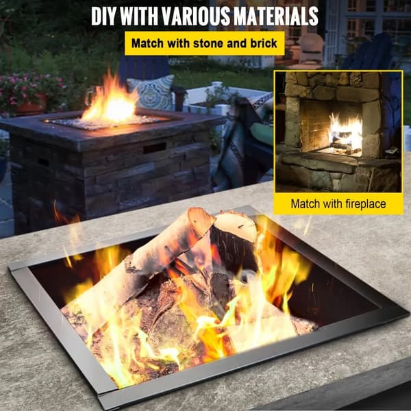 Fire Pit Ring, Holdbar Stål Konstruktion, Rummelig Design, Nem Håndtering med Tænger