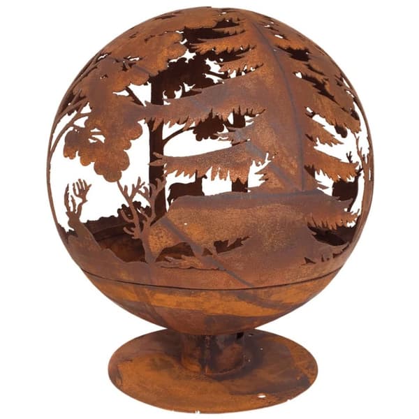 Esschert Design eldstad laserskuren 57,5x57,5x66 cm rost FF261