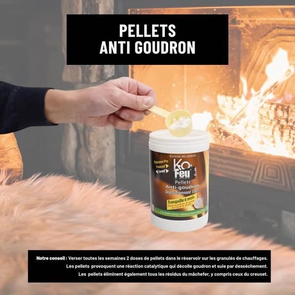 Antitjärspellets - KO FEU - Kofeu pellets 100% 800g - Specialpelletskamin - Miljövänlig