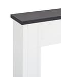 Miniatyrbilde 8 av 9: Peishylle Hvit MDF 110 x 22 x 100 cm Svart topp Klassisk stil Peis Stue Interiør