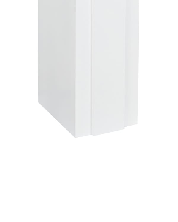 Peishylle Hvit MDF 110 x 22 x 100 cm Svart topp Klassisk stil Peis Stue Interiør