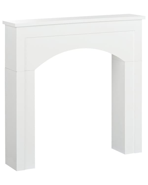 Peishylle Hvit MDF 110 x 23 x 106 cm Tradisjonell og landlig stil Peis Stue Interiør