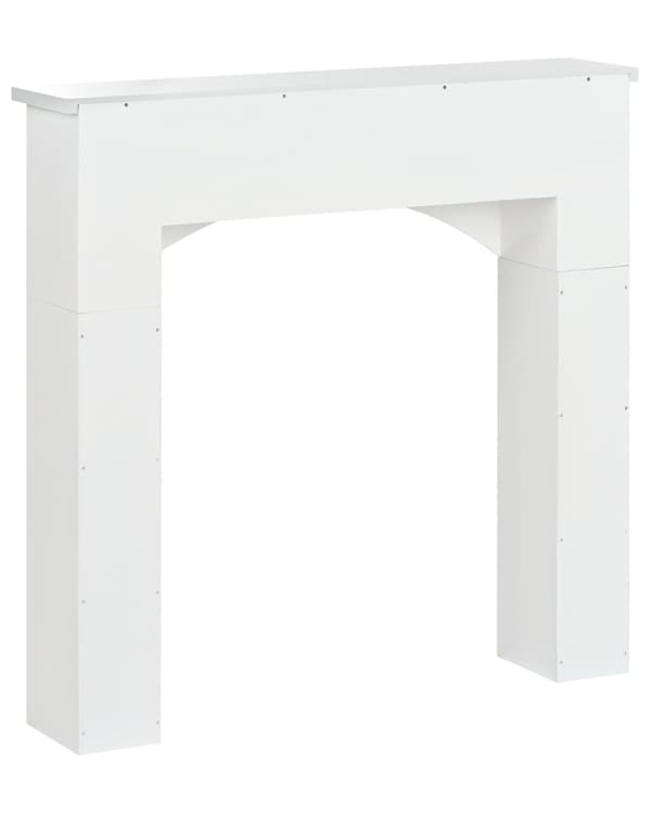Peishylle Hvit MDF 110 x 23 x 106 cm Tradisjonell og landlig stil Peis Stue Interiør