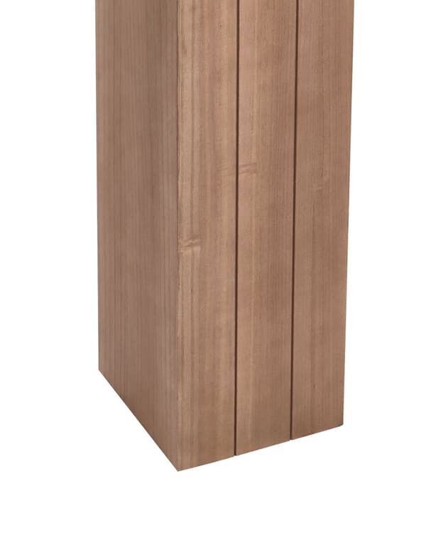 Peishylle Lyst tre MDF 110 x 23 x 100 cm Vertikal utsmykking Minimalistisk og moderne stil Peis Stue Interiør