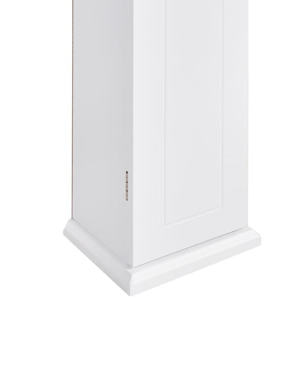 Peismantel Hvit MDF 107 x 18 x 100 cm Peisramme med Oppbevaring Tradisjonell Retro Stue