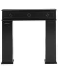 Miniatyrbilde 1 av 11: Peismantel Svart MDF 107 x 18 x 100 cm Peisramme med Oppbevaring Tradisjonell Retro Stue