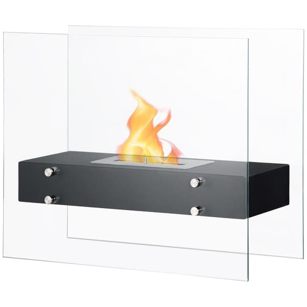 Rootz Standing Bioethanol pejs - Moderne pejs - miljøvenlig varmelegeme - 1,5L tank, 3 timer Burn - 60L x 26W x 50H cm