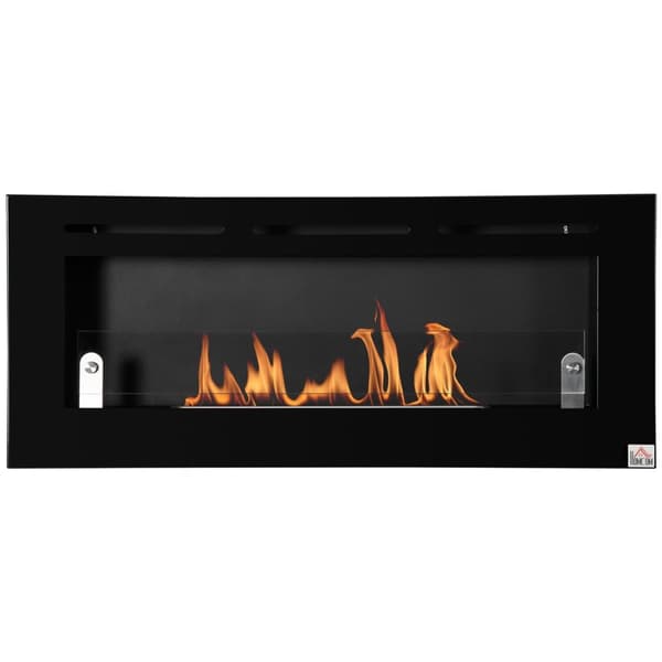 Rootz Wall Bioethanol Pejs - Burner - Miljøvenlig pejs - 3,5 timer Burn - 102L x 16W x 43H cm