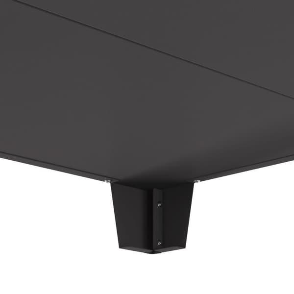 vidaXL Neliö Pitsasavustaja Musta 80x80x43 cm Teräksestä