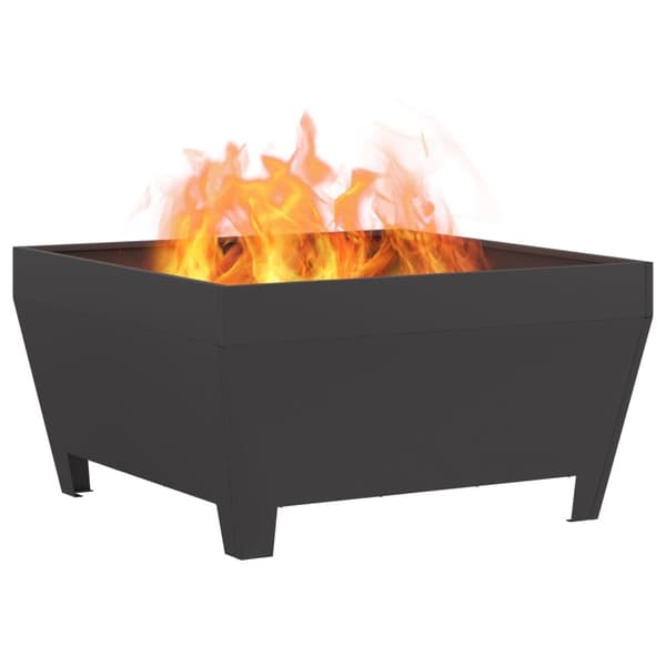 vidaXL Fyrgrill Firkantet Svart 80x80x43 cm Stål