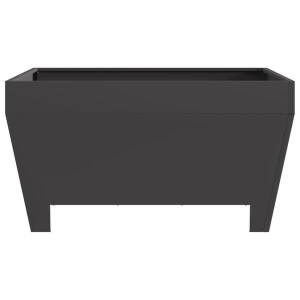 vidaXL Fyrgrill Firkantet Svart 80x80x43 cm Stål