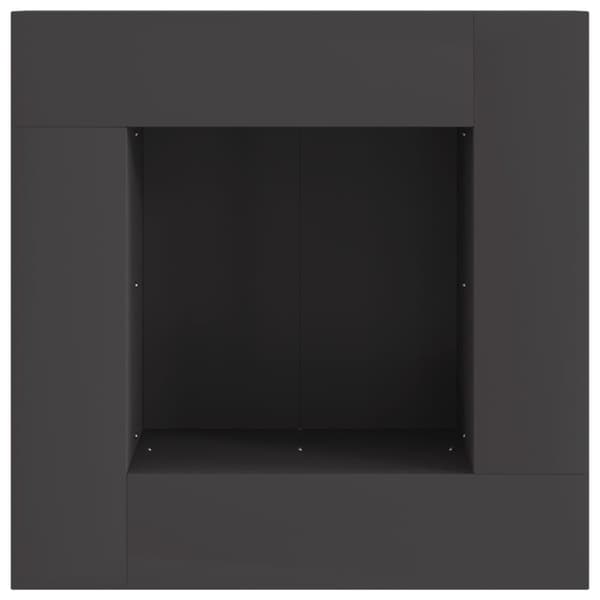 vidaXL Svart Kallvalsat Stål 60 x 60 x 30 cm Hållbar Eldstad