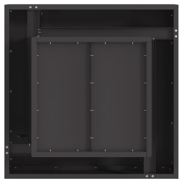 vidaXL Svart Kallvalsat Stål 60 x 60 x 30 cm Hållbar Eldstad