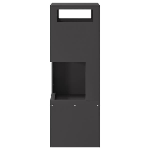 vidaXL Sort Koldvalset stål 35 x 35 x 100 cm Holdbar Chimenea ildsted
