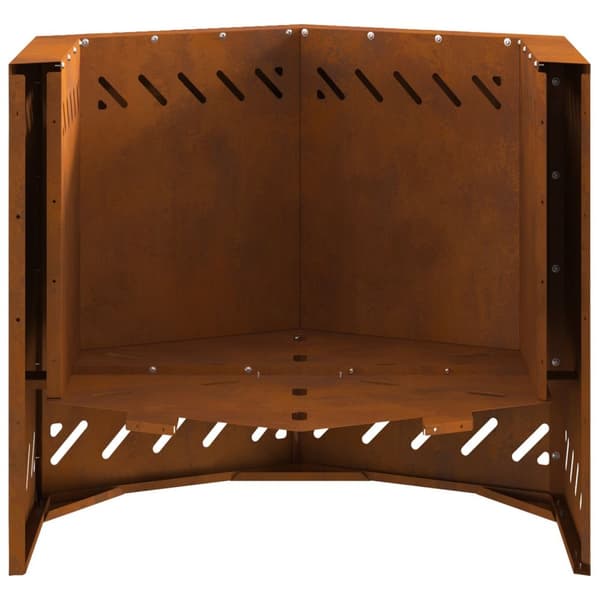 vidaXL Røykfri Bålsted Sekskantet 58x58x51 cm Værbestandig Stål