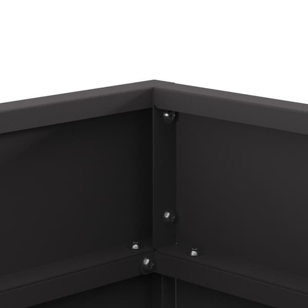 vidaXL Tulipesä Neliö Musta 50x50x30 cm Teräksestä