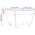 Pikkukuva 11 / 11: vidaXL Tulipesä Neliö Musta 50x50x30 cm Teräksestä