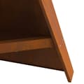 Miniatyrbillede 8 af 10: vidaXL Vejrbestandigt stål/Brun Medium Robust Udendørs pejs Trekantet