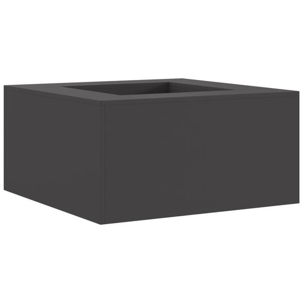vidaXL Peisfyrt Firkantet Svart 80x80x40 cm Stål