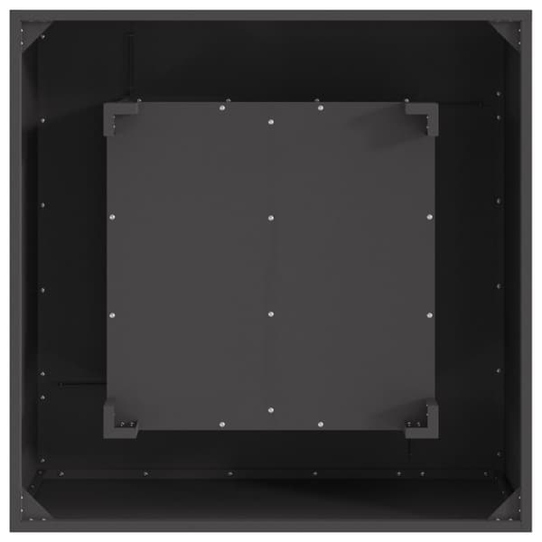 vidaXL Peisfyrt Firkantet Svart 80x80x40 cm Stål