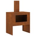 Miniatyrbillede 4 af 11: vidaXL Forvitret stål/Brun Corten stål 60 x 40 x 96 cm Ildsted