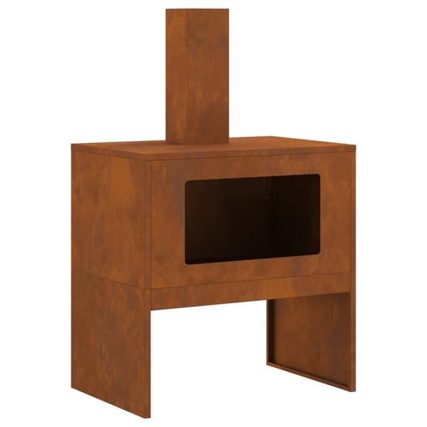 vidaXL Forvitret stål/Brun Corten stål 60 x 40 x 96 cm Ildsted