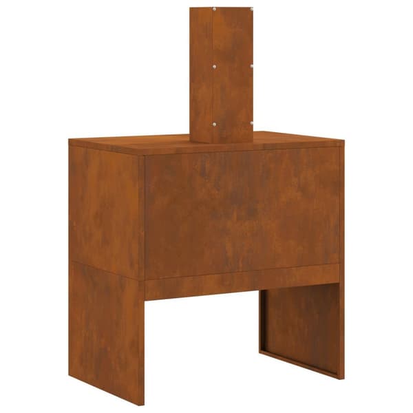 vidaXL Forvitret stål/Brun Corten stål 60 x 40 x 96 cm Ildsted