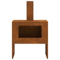 Miniatyrbillede 7 af 11: vidaXL Forvitret stål/Brun Corten stål 60 x 40 x 96 cm Ildsted