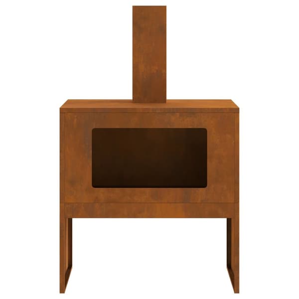 vidaXL Forvitret stål/Brun Corten stål 60 x 40 x 96 cm Ildsted