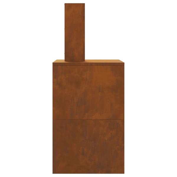 vidaXL Forvitret stål/Brun Corten stål 60 x 40 x 96 cm Ildsted