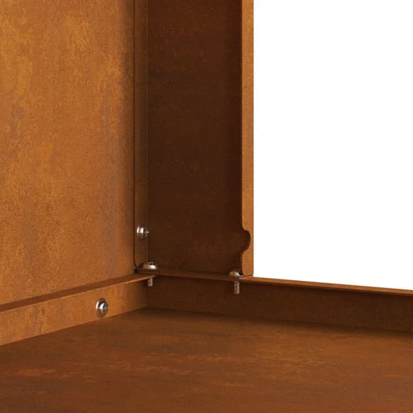 vidaXL Forvitret stål/Brun Corten stål 60 x 40 x 96 cm Ildsted