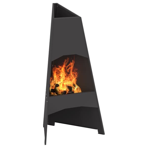 vidaXL Peis Pyramide Svart 50x45x95 cm Stål