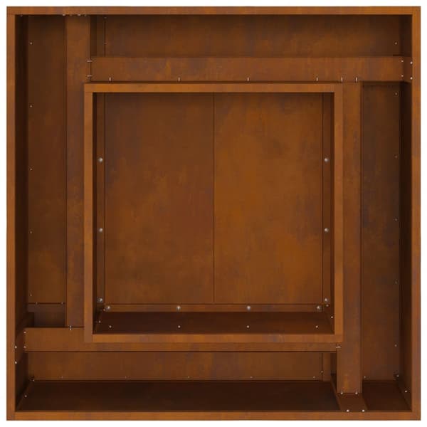 vidaXL Forvitret stål/Brun Forvitret stål 80 x 80 x 40 cm Holdbar