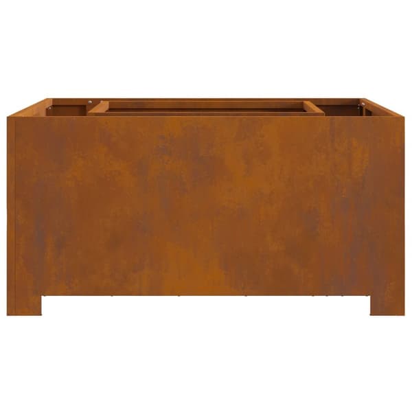 vidaXL Vedhull Firkantet 80x80x40 cm Forvitret Stål
