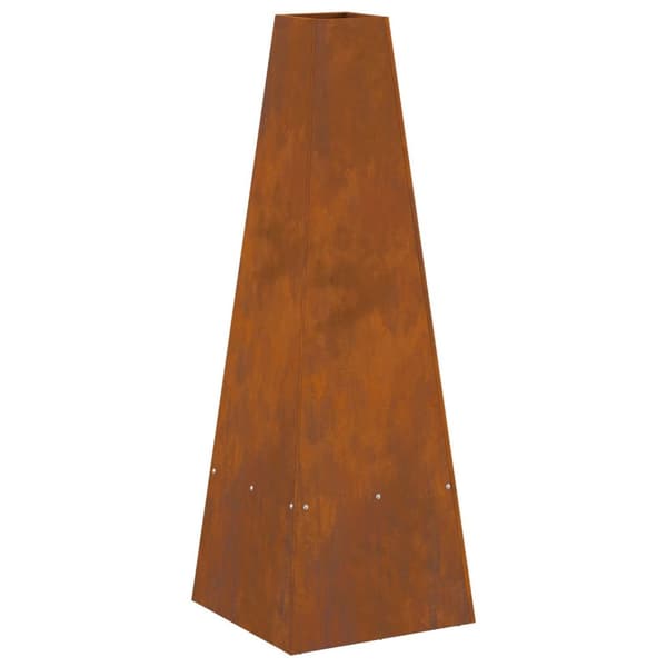 vidaXL Väderbeständigt stål Cortenstål 35 x 35 x 100 cm Bärbar